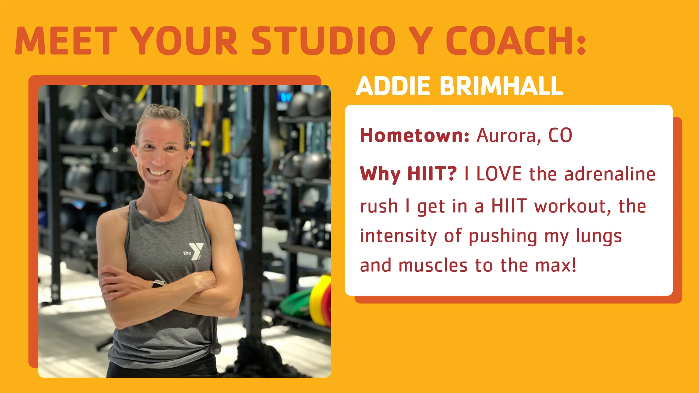Addie Studio Y Coach YMCA Aurora