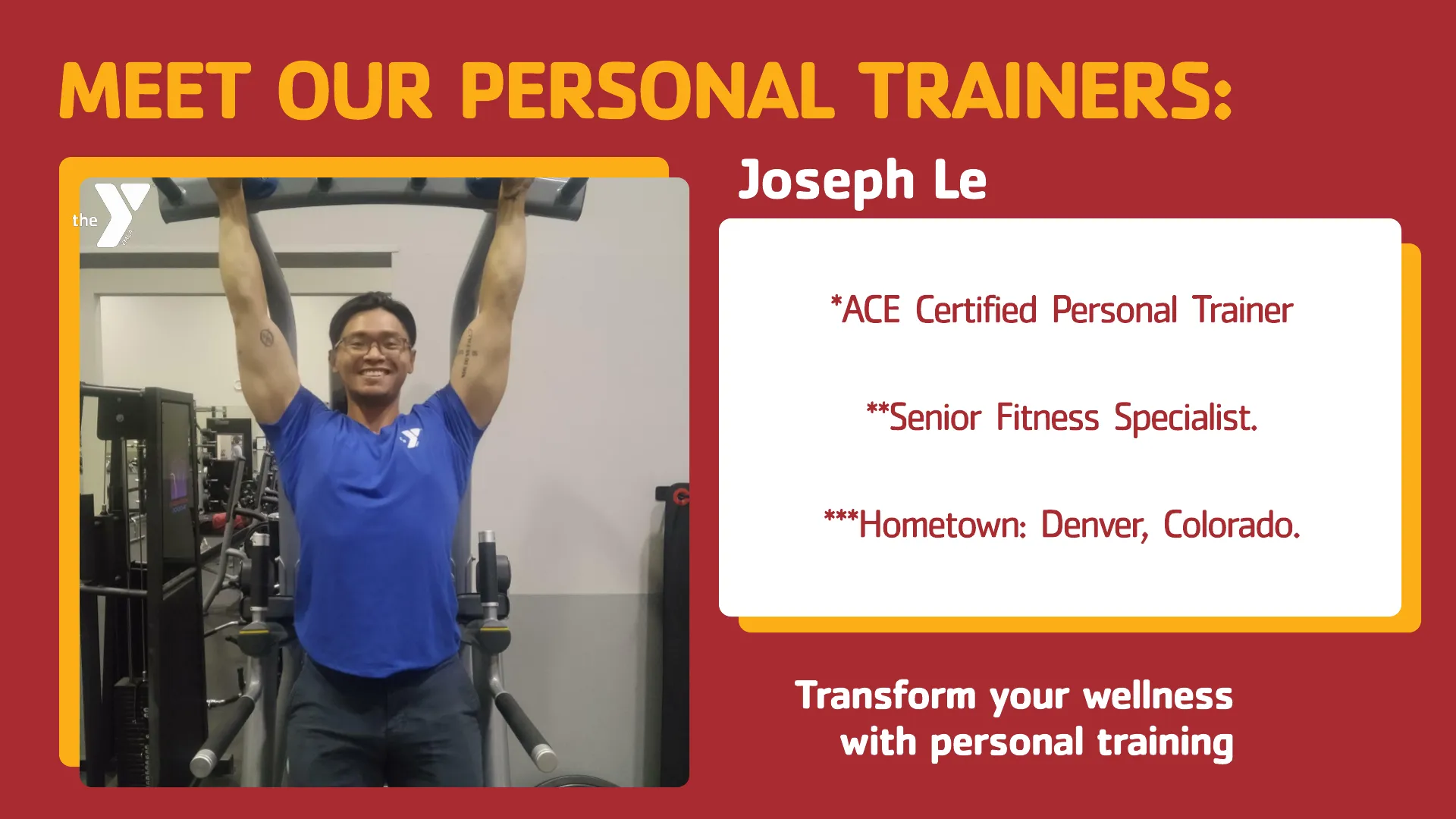 Joseph Le Personal Trainer Denver YMCA