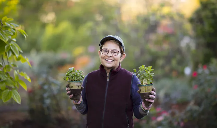 woman gardening